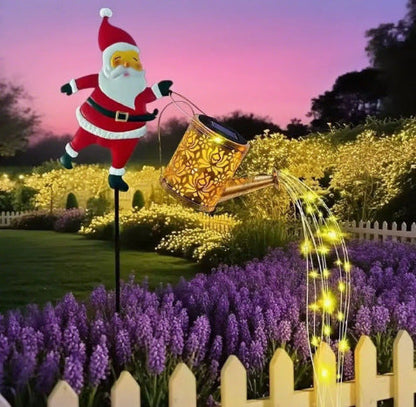 Solar Powered Flowing Water Kettle Light for Garden Decoration