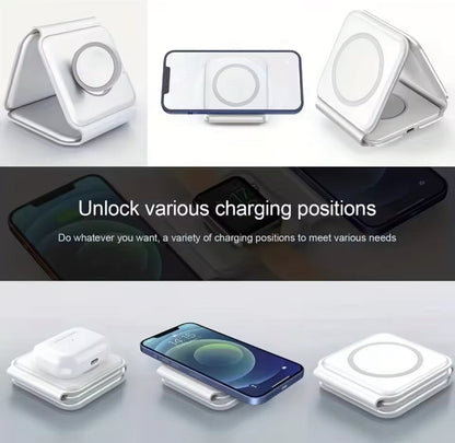Foldable Wireless Magnetic Charger 3 in 1
