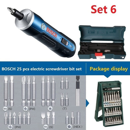 BOSCH GO Mini Electrical Screwdriver 3.6V lithium-ion Battery Rechargeable Cordless Power Drill with drill bits kits set
